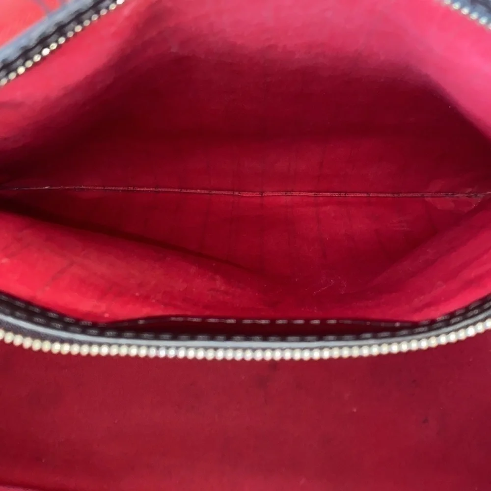 Louis Vuitton Neverfull GM Damier Ebene Tote Handbag Red Organizer Insert w COA - Picture 15 of 17